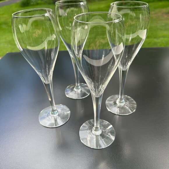 #9158 VINTAGE CUT STEM CHAMPANGE / TULIP SET OF 4 EA NO CHIPS - Picture 4 of 9